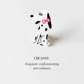Cute Dalmatian dog acrylic hair clip for side fringe styling 2024 fashion accessory - Dotted Dog Style