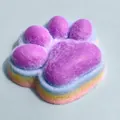Jouet squishy en forme de patte de chat arc-en-ciel avec texture douce pour le stress - Modèle A : Squishy jumbo 12 cm à 4 couches (floqué)