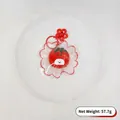 Handmade red tomato silicone squishy stress relief toy with cute animal face and keychain - Tomato Style / Single Piece / Vegetable Bear - Tomato