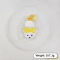 Handgemaakt siliconen pantoffel squishy speeltje met afmetingen en gewichtsgegevens - Kneedbaar puppy slipper speelgoed (Q-015) / Wit Geel
