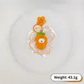 Cute carrot-shaped silicone squeeze toy for stress relief with star keychain - Carrot Style / Single Piece / Vegetable Bear - Carrot