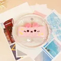 Cute pink rabbit-shaped squishy decompression toy on a white plate, weight 87.0g - Pink