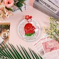 Juguete squishy de silicona hecho a mano con forma de guante de Navidad y llavero de campana roja - Guantes de Navidad