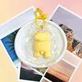 Ours en silicone jaune à rebond lent pour soulager le stress et le plaisir sensoriel - Panda allongé / Jaune