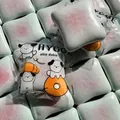 Macro detail of slow-rebound squishy toast toy with cute dog packaging and dimensions. - Mermaid Toasts