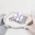 9-key mechanical switch macaron tester fidget toy keychain in taro purple and white - Two-Tone 02
