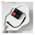 4-key mechanical keyboard switch fidget toy keychain with red and black keycaps - Gothic Red A