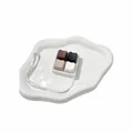 Four-grid cat-themed mechanical switch tester keychain with minimalist matte keycaps - Macaron (White Base)