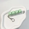 Stress relief mint green 4-key mechanical switch tester keychain with transparent base - 4-Key Layout / Matcha Green