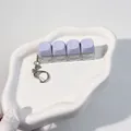 Purple four-key mechanical switch tester fidget toy keychain for office stress relief - 4-Key Layout / Taro Purple
