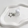 Mechanische schakelaar fidget speelgoed met witte toets en ster sleutelhanger - Eén Toets / Wit Gestoomd Broodje
