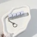 Minimalist lavender 4-key mechanical keyboard switch tester keychain for stress relief - 4-Key Layout / Light Mist Blue