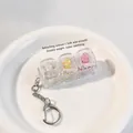 Mechanische schakelaar tester fidget speelgoed met 3 toetsen, ideale ADHD stressvrij - Vierkante keycaps / Perzikroze (Gemengde Schakelaars)