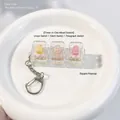 Sleutelhanger voor mechanische schakelaartester met 3 toetsen en transparante caps - Vierkante keycaps / Guave Perzik (Gemengde Schakelaars)