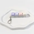 4-key mechanical keyboard switch tester keychain with pastel macaron keycaps on clear base - 4-Key Layout / Multicolor