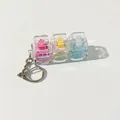 Draagbare 3-toets mechanische schakelaar tester sleutelhanger voor effectieve ontspanning - Vierkante keycaps / Vanille Zeezout (Gemengde Schakelaars)