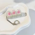 Roze mechanische 3-toets fidget speelgoed sleutelhanger voor ADHD stressverlichting - Berlijn Boeket (Tactiele Schakelaars)