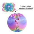 Detailed view of 3D printed rainbow gear ball toy with random gradient candy colors - Rainbow Candy Gradient (6cm) / 6cm