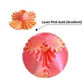 Detail of the 3D printed rotating gear ball with laser pink gold gradient finish - Pink-Gold Gradient (6cm) / 6cm