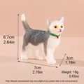Specifiche e dimensioni del giocattolo antistress gatto 7x3x6.7cm peso 18g dettaglio - Gatto Grigio Scuro Seduto (Con Collare) / Nero