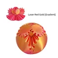 Detailed view of 3D printed gear fidget ball toy in laser red gold gradient finish - Red-Gold Gradient (6cm) / 6cm