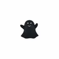 Detailansicht des schwarzen Geist Halloween Spielzeugs zum Stressabbau mit langsamer Rückfederung - Geist / Schwarz