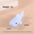 Χαριτωμένο μπλε φάλαινα squishy παιχνίδι για το άγχος με μετρήσεις και ένδειξη βάρους 7g - Γαλάζια φάλαινα