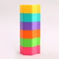 Kleurrijke regenboog stapelblokken voor stressverlichting en educatief spelplezier - L / Kleurrijk