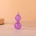 Juguete antiestrés con forma de calabaza luminosa translúcida morada para juego sensorial. - Púrpura