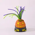 Giocattolo antistress mostro zucca di Halloween con capelli colorati da tirare - Zucca / Arancione