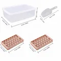 Juego completo de bandejas de hielo rosa de 33 rejillas con caja y pala dimensiones - Grande - 2 Bandejas Con Caja y Pala / 17.5x11x2.5cm / Rosa