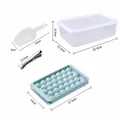 Juego de moldes para cubitos de hielo azules de 33 agujeros con caja, pala y pinzas, medidas - Grande - 1 Bandeja Con Caja, Pala y Pinzas / 17.5x11x2.5cm / Azul