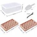 Molde para cubitos de hielo rosa de 33 rejillas con caja de almacenamiento y pala - Mediano - 2 Bandejas Con Caja, Pala y Pinzas / 16.5x10x2cm / Rosa