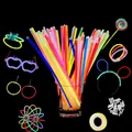 Colorful disposable glow sticks bulk set with connectors for party bracelets and glasses - Colorful