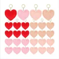 Bulk pack of 24 pieces colorful plush heart-shaped keychain charms for handbag accessories - Style A - Light Gold Hardware / 28 Pcs