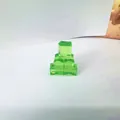 Grüne durchsichtige Hausfiguren aus Kunststoff für Monopoly-Brettspiel-Zubehörset - House Shape (005) / 15x10x12mm / Transparentes Grün