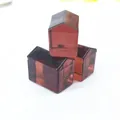 Set aus transparenten bernsteinfarbenen Spielsteinen in Hausform für Monopoly-Brettspiele - House Shape (005) / 15x10x12mm / Transparentes Braun