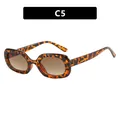 Stylish retro oval tortoiseshell sunglasses with brown lenses in variant color C5 - One Size / Tortoiseshell Gradient Tea (C5)
