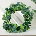 Ghirlanda di foglie di eucalipto artificiale verde in stile nordico per la porta casa - Stile Eucalipto