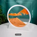 7 inch 3D moving sand art desktop ornament with orange sand dunes and elegant white frame - 7" / White Frame Yellow Sand