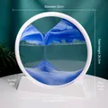 12 inch 3D moving sand art decor with blue landscape sand for desk - 12 Inch / White Frame Blue Sand