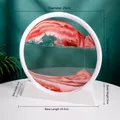 12-inch 3D moving sand art desktop ornament with red sand landscape and white frame - 12 Inch / White Frame Red Sand