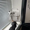 White sweet polka dot backpack for women with silver star charm and bow detail - With Pendant / White