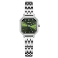 Orologio al quarzo GEDI da donna con quadrante ottagonale verde e cinturino in acciaio - Cassa Argento Quadrante Verde
