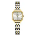 Orologio al quarzo GEDI da donna con cinturino in acciaio bicolore elegante - Bicolore Quadrante Bianco