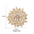 Elegant sunburst rhinestone brooch pin with luxury gold finish for formal attire - Star Sunburst Style (XD039-3) / Gold