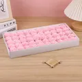 Scatola di teste di fiori di garofano di sapone rosa per matrimonio e decorazione - Light Pink Carnation / 50 Pezzi/Scatola
