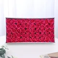 Scatola di 50 teste di rose di sapone rosa scuro per regali fai-da-te e decorazioni - Rosa rosso rosa / 50 Pezzi/Scatola