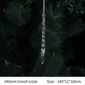 Clear acrylic 140mm conch icicle ornament for Christmas tree decoration - Conch Style Ice Cone / 140mm (50 Pieces/Pack) / Clear