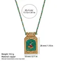 Gold-plated copper hummingbird tarot pendant necklace with colorful braided rope chain SKU. - Woodpecker Necklace